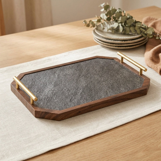 Wooden Tray Set 2 Pcs